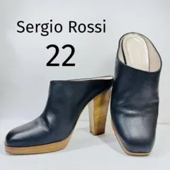 j*s様 【美品❗️】Sergio Rossi パンプス　ブラック　合皮　22c