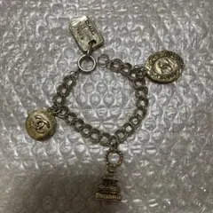 美品シャネル CHANEL ココマーク チェーン ブレスレット ロゴプレートのサムネイル