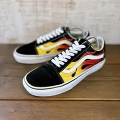 【美品】VANS オールドスクール フレイム柄 25.0cm