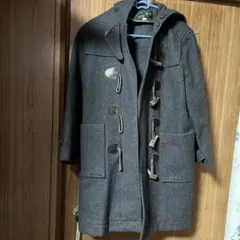 グレー ダッフルコート フード付き