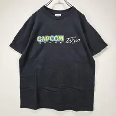 CAPCOM STORE TOKYO　Tシャツ　L　ロゴ　ブラック　人気　古着