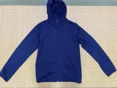 キッズ ユニクロ UVカット エアリズム パーカー ネイビー 160
