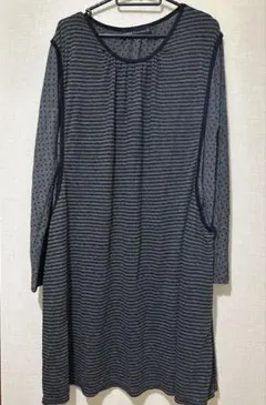 AS KNOW AS 長袖ワンピース グレー系