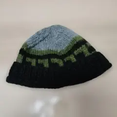 BURTON ニット帽 ボンボン ビーニー 総柄 - メルカリ