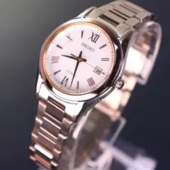 稼働美品】 SEIKO EXCELINE 電波ソーラーチタン製 社名刻印有 - メルカリ