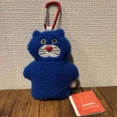 mojojojo カラビナ付き ぬいぐるみポーチ Nicky青 猫