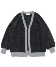 セレクトモカ select MOCA ヘリンボーンシャギーニットカーディガン