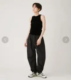 emmi 撥水ウエストゴムパラシュートパンツ