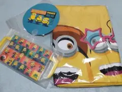 ミニオンズ✕モス☆綿100　タオル　ポーチ　うちわ　#未使用のサムネイル