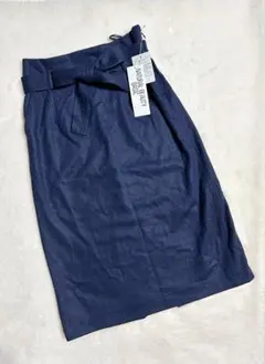NATURAL BEAUTY BASIC ネイビー タイトスカート M