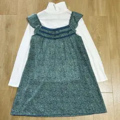 Anyfam キャミソール古着ワンピース花柄レース平成レイヤード重ね着チュニック