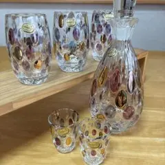 ボヘミアガラス　デキャンタ　グラス　6点 BOHEMIA チェコスロバキア