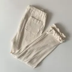 【100サイズ】バースデイ アイボリー フリル裾 レギンス 女の子