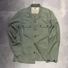 【美品】NANO UNIVERSE メンズ ミリタリーシャツブルゾン カーキ L