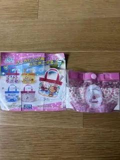 プールバッグ風ミニポーチ2 マロンクリーム　サンリオ