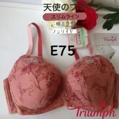 トリンプ天使のブラスリムライン 極上ライト ノンワイヤーブラジャー　E75