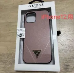GUESS iPhone 12用ハードケース ピンクのサムネイル