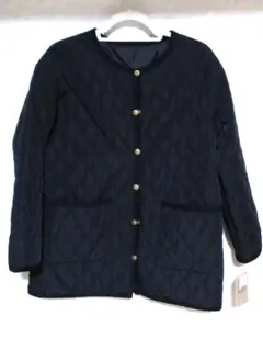 キルティングジャケット ノーカラー