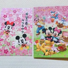 【未使用】　ディズニー　カード　２点セット　まとめ売り　ハガキ　ポストカード