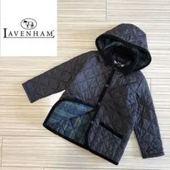 【美品】LAVENHAM ラベンハム　キルティングコート　フード取り外し可