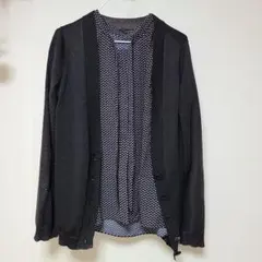 LOUNIE ブラックラメ入り　 ボタン付きカーディガンのサムネイル
