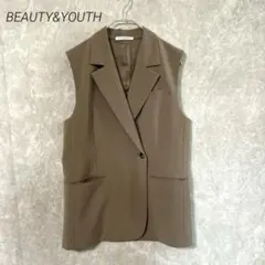 B&Y ユナイテッドアローズ　ポリエステルツイル スリーブレスジャケット　ベスト