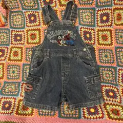 オーバーオール⭐️ミッキーマウス、ドナルドダック、グーフィー刺繍ヴィンテージ風