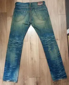 y2k PRPS 紫製品 日本製 ダメージ加工 デニムパンツ ストレート 36