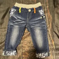 デニムブルー ゴムウエストパンツ 90cm