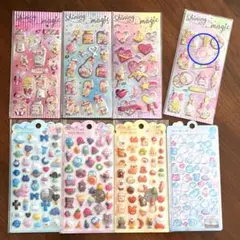 A）一部訳あり 8枚セット まとめ売り シャカシャカシール ぷくぷくシール