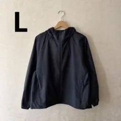 UNIQLOユニクロ レディース ポケッタブルUVカットパーカ ネイビーLサイズ