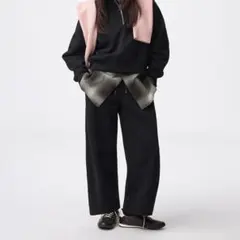 なお様専用です！GU　ヘビーウェイトスウェットバレルレッグパンツ