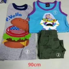 90cm　Tシャツ・タンクトップ・パンツ　3点セット