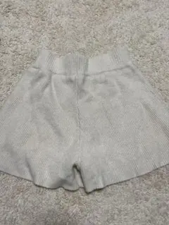 GRL リブ編みショートパンツ M ライトグレー