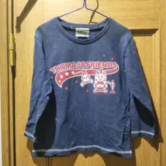 きかんしゃトーマス 長袖Tシャツ ネイビー　サイズ110　(b856)　同梱無料