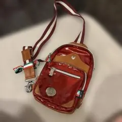 Orobianco ボディバッグ レッド×ブラウン イタリアンカラー