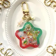 クリスマスカラー　シェイカーキーホルダー