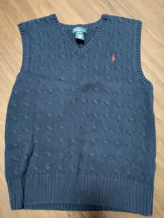 Polo Ralph Lauren ネイビー Vネック ベスト M