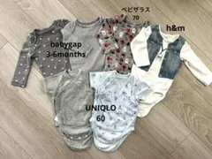 ベビー服 ベビーロンパース　6枚セット ベビー肌着