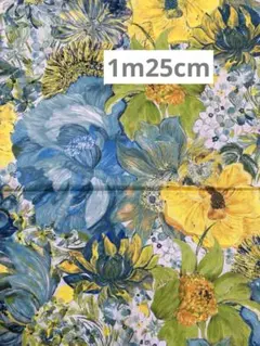 <新品・希少>リバティ タナローン マリーナ・シーフラワー ブルーイエロー系