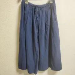 SM2 ネイビー フレアロングスカート