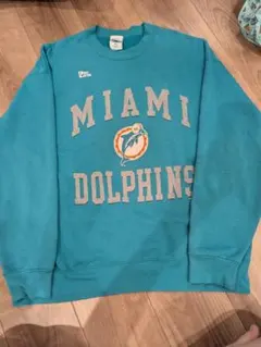 90s USA製 NFLマイアミドルフィンズ XXL スウェット プロプレイヤー