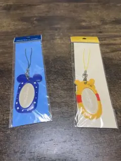 ミッキー プーさん ストラップ 2個セット　ディズニー