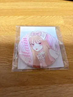 その着せ替え人形は恋をする　着せ恋　オンラインくじD賞 缶バッジ ピンクチェック