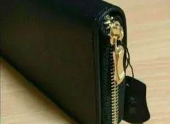 本革 財布 レザー 男女兼用 本革財布 ラウンドファスナー 黒 財布