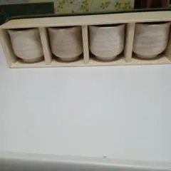 白い陶器製お猪口4個セット（箱なし）