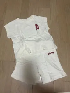 petit mainレッドソックス Tシャツ＆ショートパンツ セット