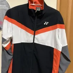 YONEX ウォームアップジャケット Lサイズ オレンジ/ネイビー - メルカリ