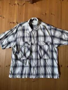 ポルトガル製patagonia ACオンブレシャツ XL ブルー系 パタゴニア