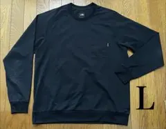 ノースフェイス　ロンTシャツ　長袖　ブラック　メンズＬ　ポケット付き　美品